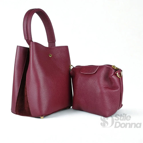 Borsa Secchiello Vera Pelle Quotidiana | Vista aggiuntiva 20 | vera pelle | Rosa
