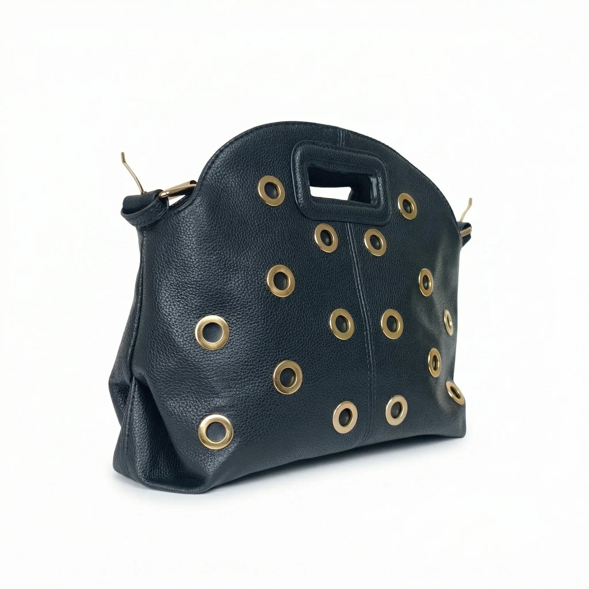 borsa-a-spalla-con-occhielli-circolari-oro-mano-pelle-nera_202603281804 - Stile Donna Bags