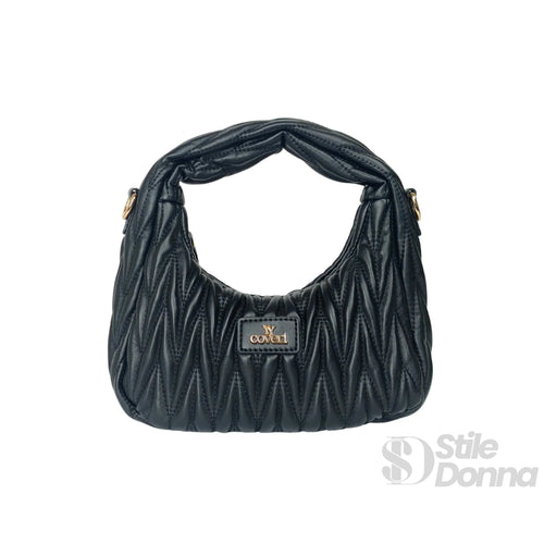 borsa-a-spalla-trapuntata-midnight-beige-con-manico-spirale-tracolla-999 - Stile Donna Bags