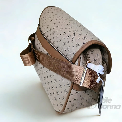 Briciole Borsa A Tracolla In Ecopelle Beige Con Dettagli … | Prospettiva indossata | ecopelle | Beige