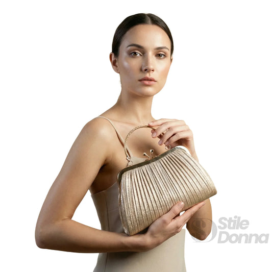 borsa-a-tracolla-gold-stone-soft-pouch-pochette-plissettata-254 - Stile Donna Bags
