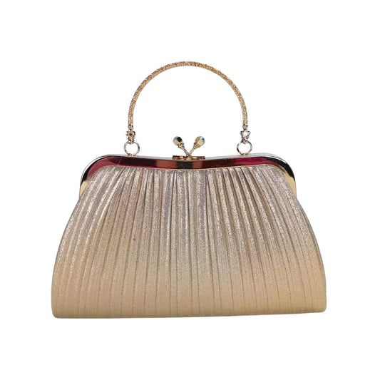borsa-a-tracolla-gold-stone-soft-pouch-pochette-scintillante-clutch-610 - Stile Donna Bags