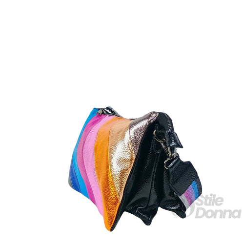 Borsa A Tracolla In Ecopelle Arcobaleno Metallizzata Stil… | Vista posteriore | ecopelle