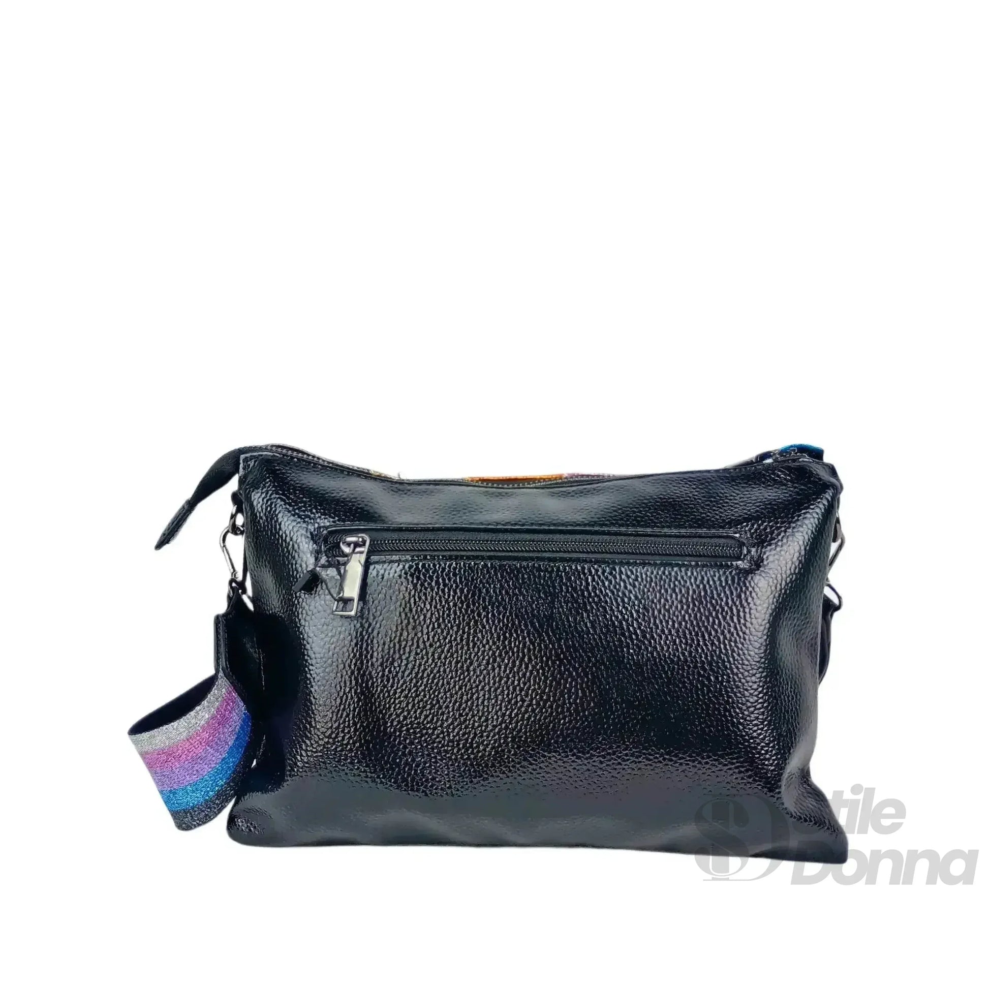 Borsa A Tracolla In Ecopelle Arcobaleno Metallizzata Stil… | Dettaglio esterno | ecopelle