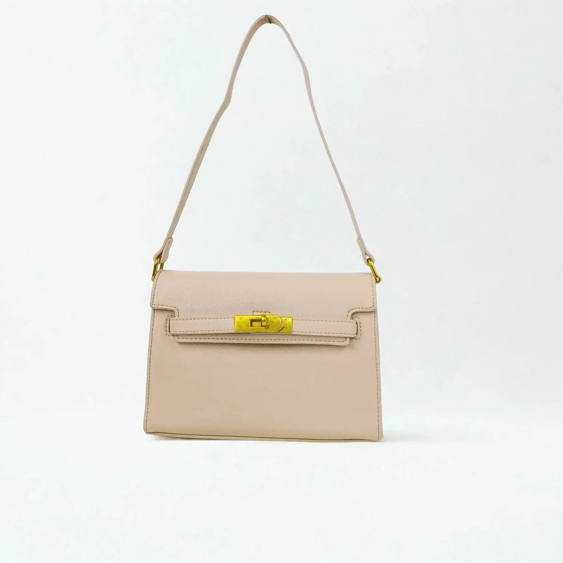 Enrico Coveri Borsa A Tracolla In Ecopelle Con Cerniera C… | Vista frontale | ecopelle | Beige