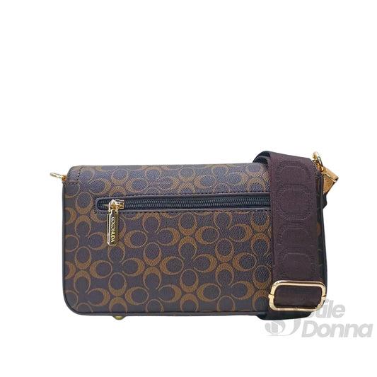 borsa-a-tracolla-marrone-in-pelle-ms-9723-motivo-342 - Stile Donna Bags