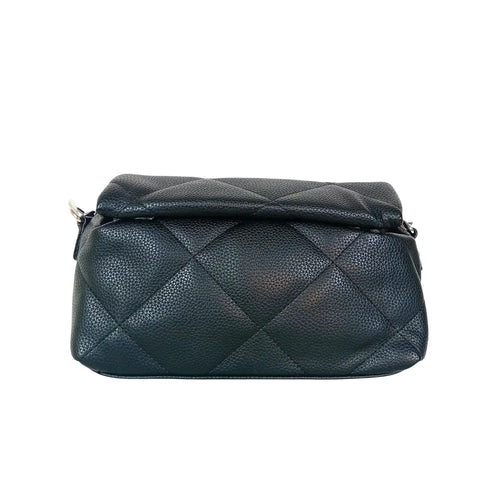 Borsa a Tracolla Portatile in Pelle PU | Vista posteriore | ecopelle | Nero