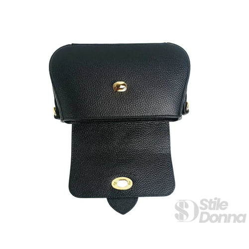 Borsa Bella Nova Crossbody in Vera Pelle e Camoscio | Vista dall'alto | vera pelle | Verde