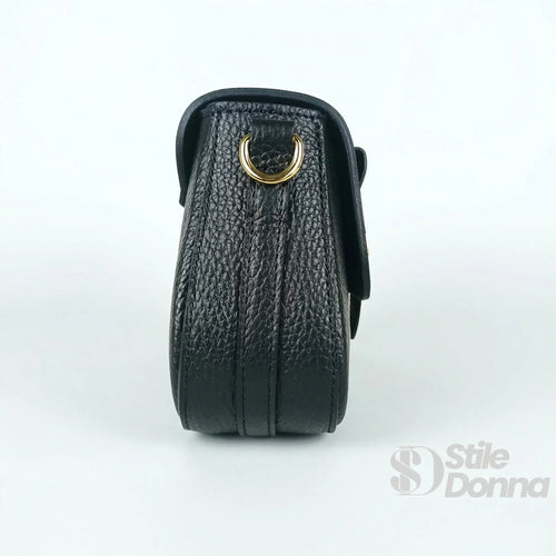 Borsa Bella Nova Crossbody in Vera Pelle e Camoscio | Dettaglio manico | vera pelle | Verde