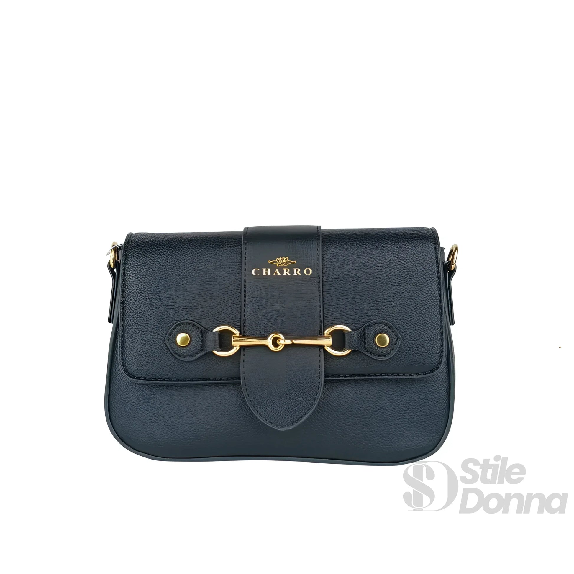 Borsa Charro in Pelle Crossbody da Donna | Dettaglio esterno | ecopelle | Nero