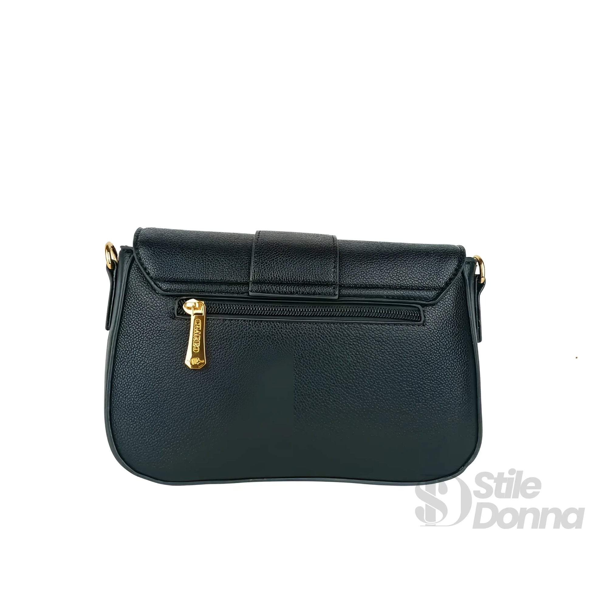 Borsa Charro in Pelle Crossbody da Donna | Prospettiva indossata | ecopelle | Nero