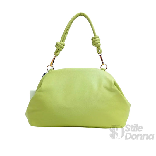 borsa-clutch-enrico-coveri-verde-lime-in-morbida-a-mano-896 - Stile Donna Bags