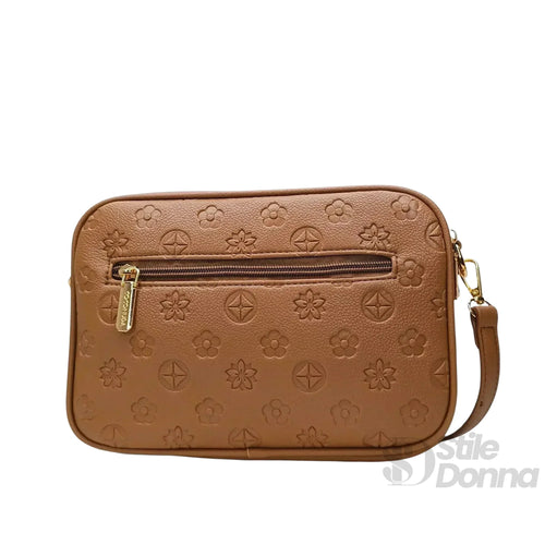 Borsa A Tracolla Coconuda in Pelle Marrone | Dettaglio esterno | ecopelle | Marrone
