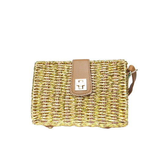 Borsa da Donna Intrecciata a Mano in Paglia | Vista frontale | ecopelle