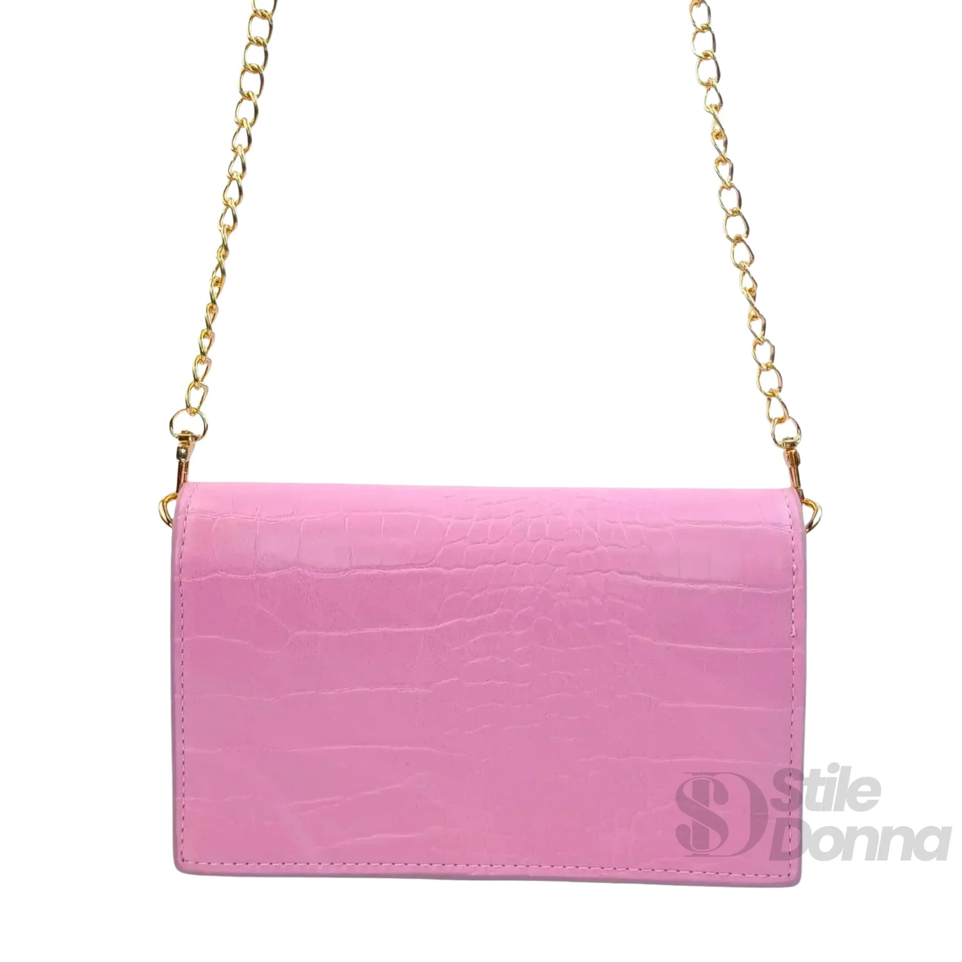 borsa-da-donna-online-con-texture-coccodrillo-rosa-a-tracolla-558 - Stile Donna Bags