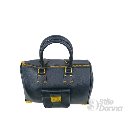Borsa Dottore Enrico Pelle Nera Con Tracolla Removibile | Vista posteriore | vera pelle | Nero
