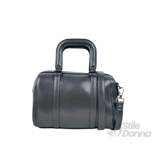 Borsa Ecopelle Grigio Scuro Con Tracolla Removibile Ampio… | Dettaglio esterno | ecopelle | Grigio