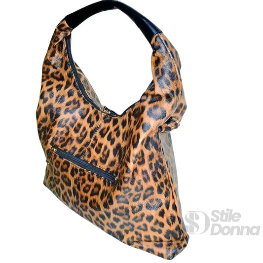 borsa-hobo-con-distintiva-stampa-leopardata-finta-787 - Stile Donna Bags