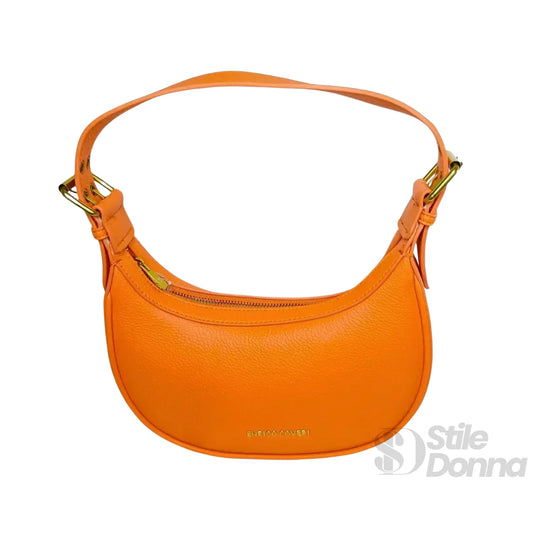 borsa-hobo-elegante-in-pelle-arancione-vivace-a-tracolla-394 - Stile Donna Bags