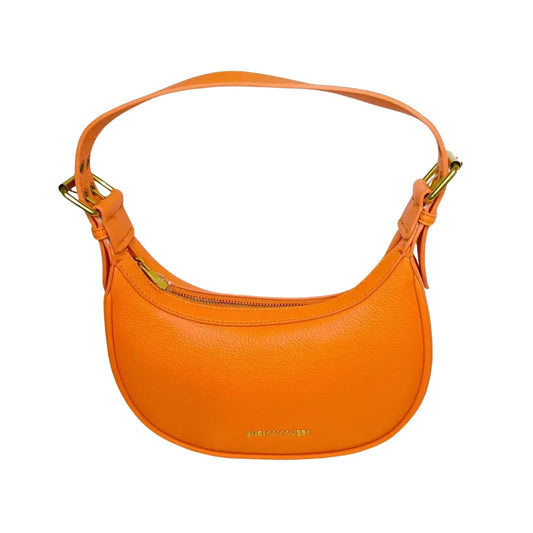 borsa-hobo-elegante-in-pelle-arancione-vivace-a-tracolla-919 - Stile Donna Bags