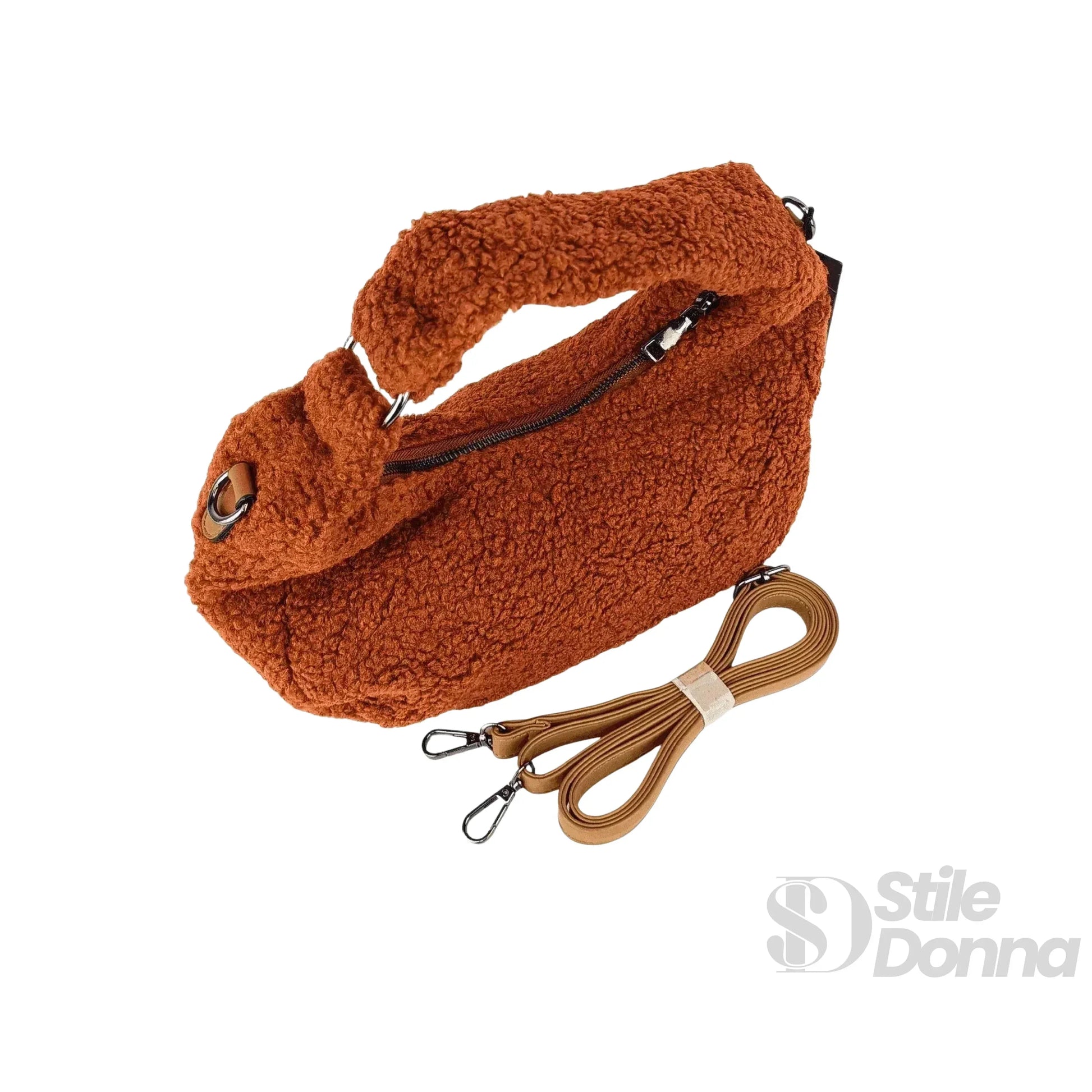 borsa-hobo-in-finta-pelle-di-pecora-ruggine-a-tracolla-stile-747 - Stile Donna Bags