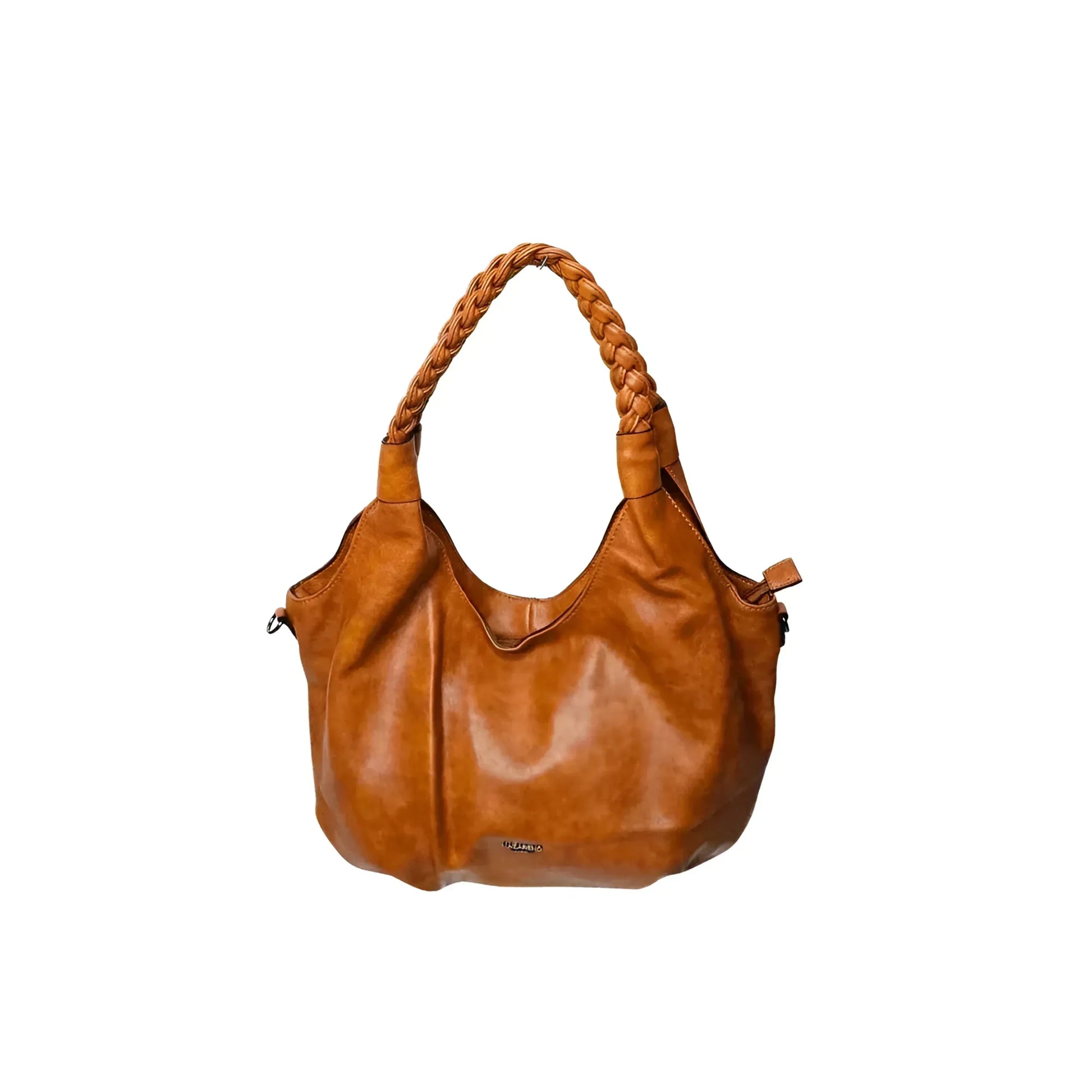 Borsa Hobo Shopping Bag Ecopelle Cuoio Con Fodera Interna… | Vista frontale | ecopelle | Cuoio