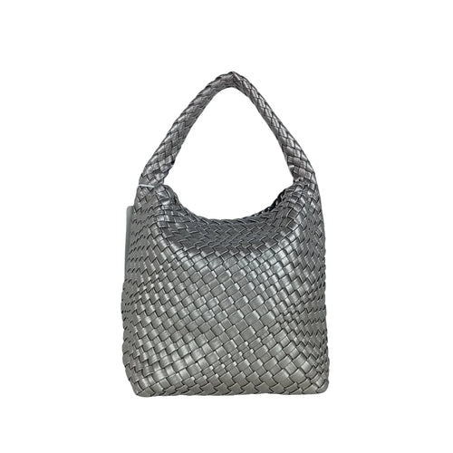 Borsa In Ecopelle Intrecciata Con Chiusura A Cerniera E T… | Vista frontale | vera pelle