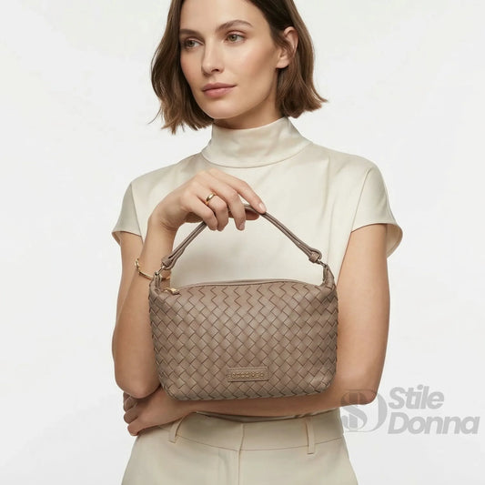 borsa-in-pelle-intrecciata-coconuda-con-manico-a-tracolla-592 - Stile Donna Bags