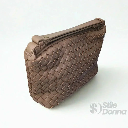 Coconuda Borsa Intrecciata Ecopelle Con Manico | Dettaglio manico | ecopelle | Nero