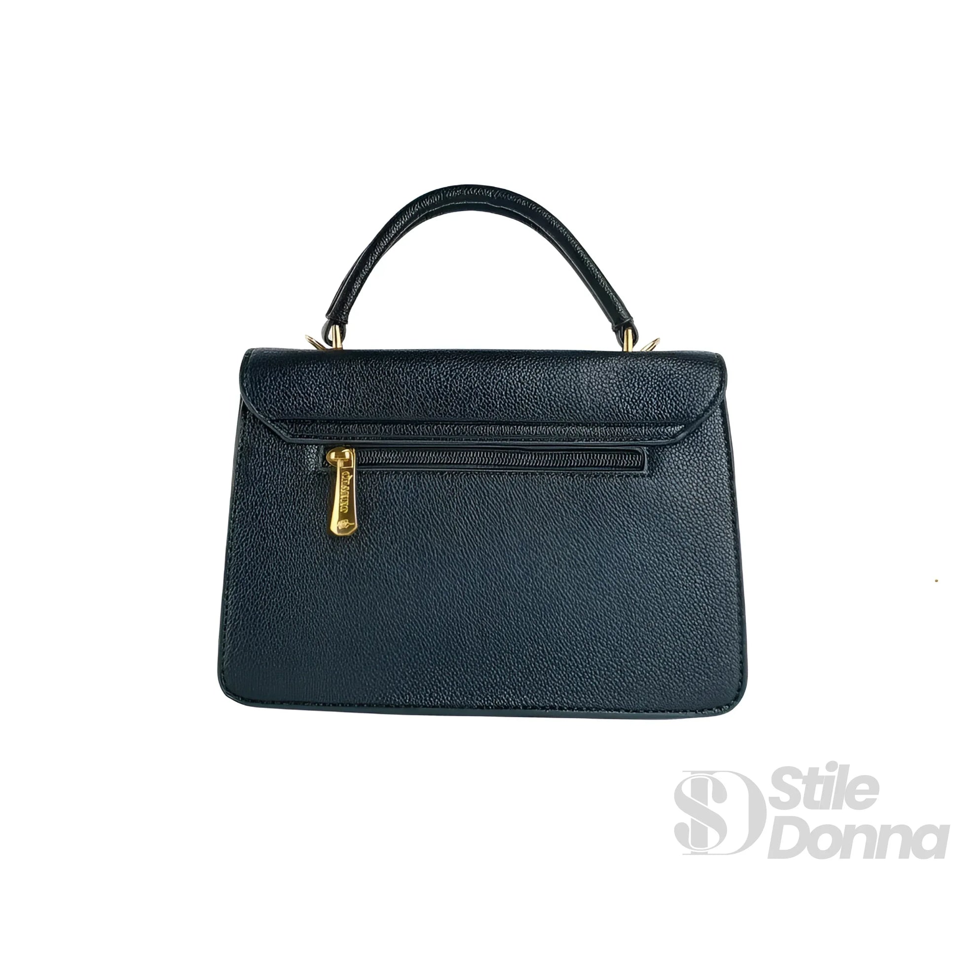 Charro Borsa In Ecopelle Nera Con Tracolla Regolabile E F… | Interno e tasche | vera pelle | Nero