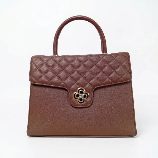 borsa-in-pelle-pu-con-chiusura-a-quadrifoglio-mano-trapuntata_202604010928 - Stile Donna Bags