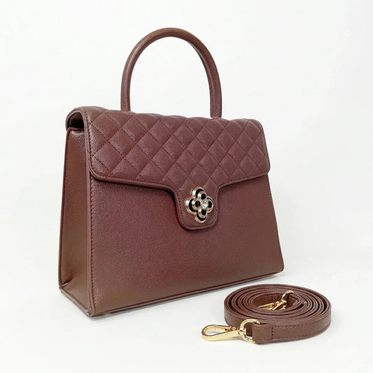 borsa-in-pelle-pu-con-chiusura-a-quadrifoglio-mano-trapuntata_202604010930 - Stile Donna Bags