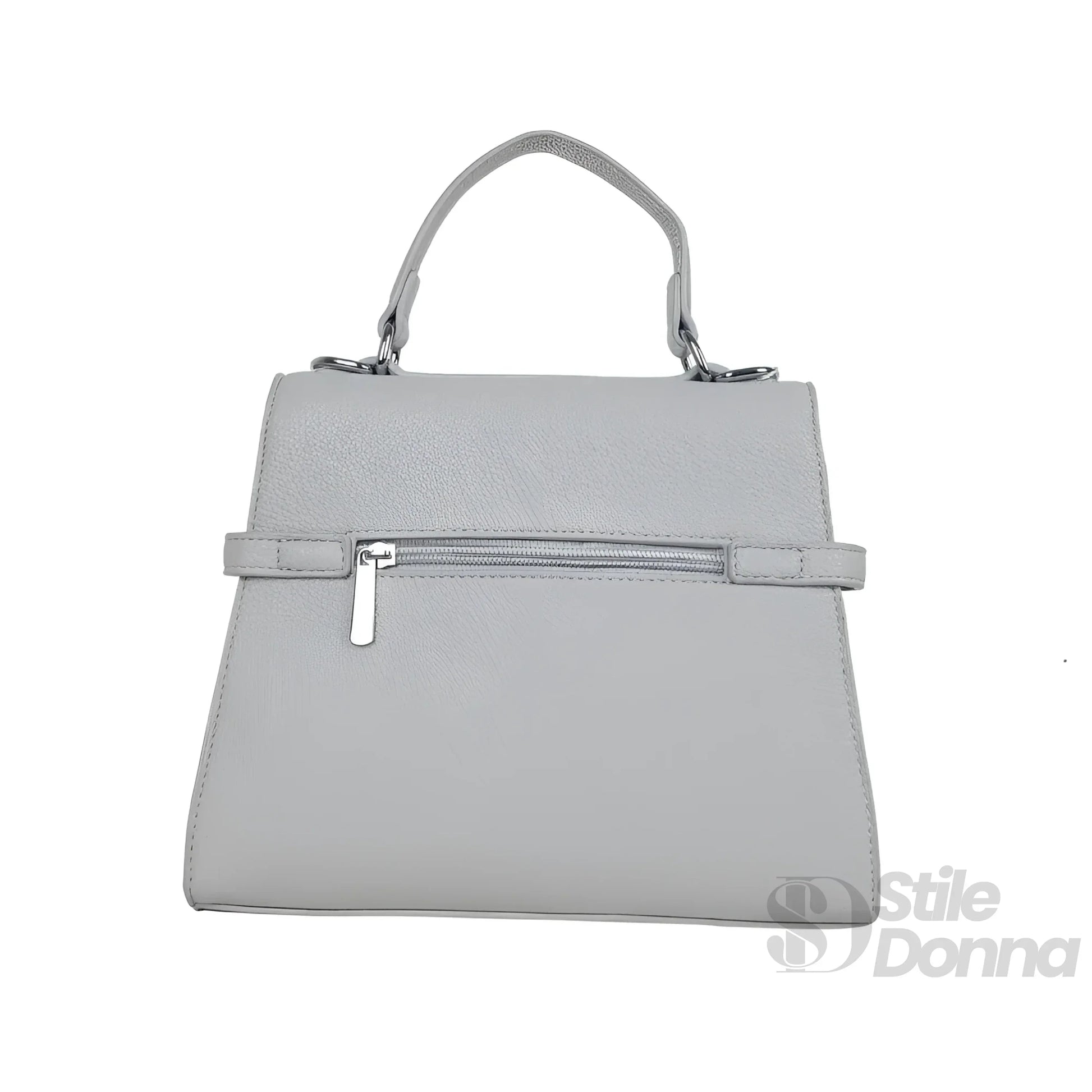 borsa-in-pelle-pu-con-tracolla-rimovibile-ms-1724-a-mano-grigia-954 - Stile Donna Bags