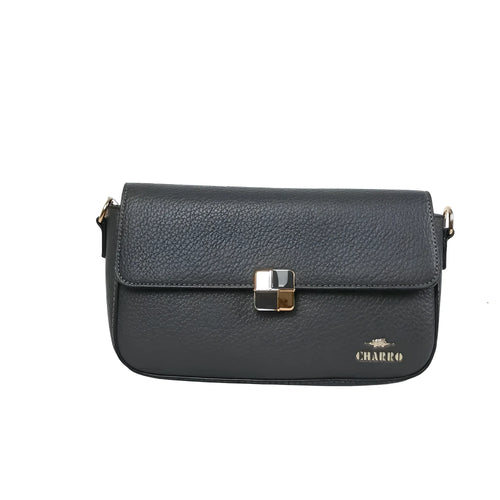 Charro Borsa In Pelle PU Crossbody Con Manico Rimovibile … | Close-up chiusura | ecopelle | Nero