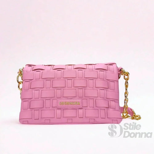 Coconuda Borsa Intrecciata Argento A Tracolla In Ecopelle… | Interno e tasche | ecopelle | Rosa