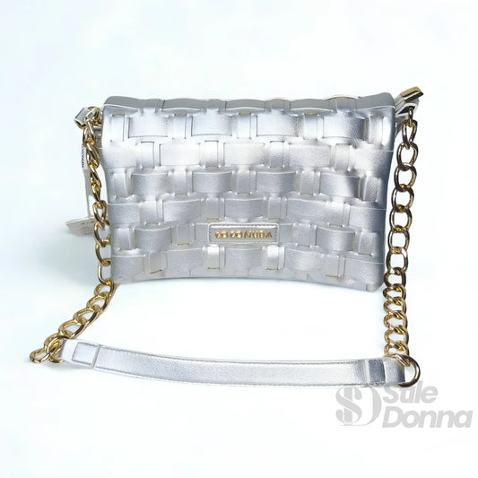 borsa-intrecciata-argento-coconuda-a-tracolla-pelle-491 - Stile Donna Bags
