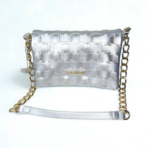 Coconuda Borsa Intrecciata Argento A Tracolla In Ecopelle… | Insieme con accessori | ecopelle | Rosa