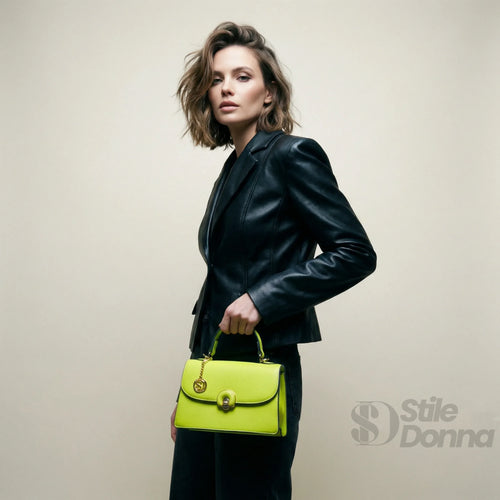 Borsa Mini Elegante In SimilPelle Verde Da Donna Con Dett… | Vista laterale | ecopelle | Verde