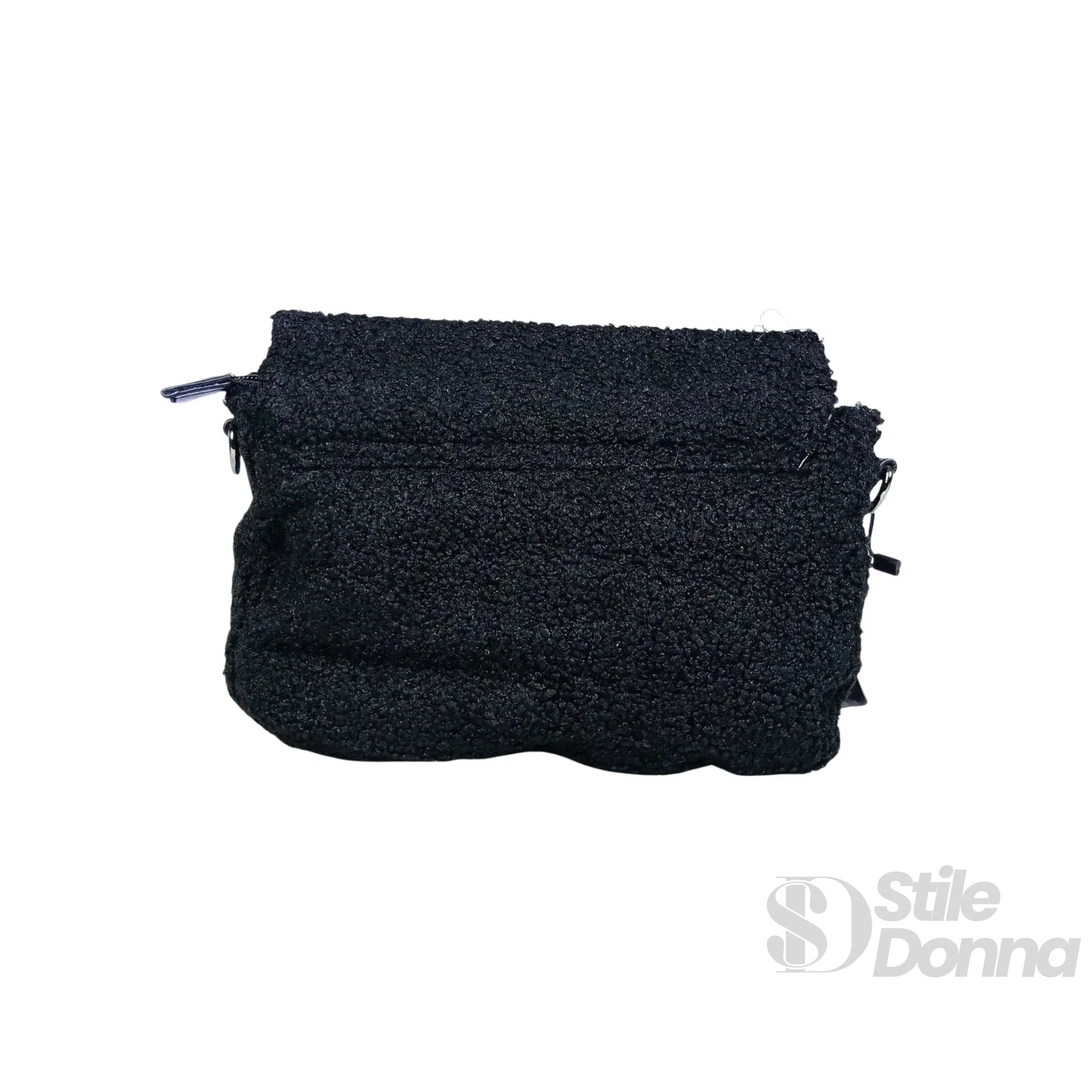 Borsa Nera Con Manico Intrecciato In Pelle PU Tracolla Re… | Interno e tasche | ecopelle | Nero