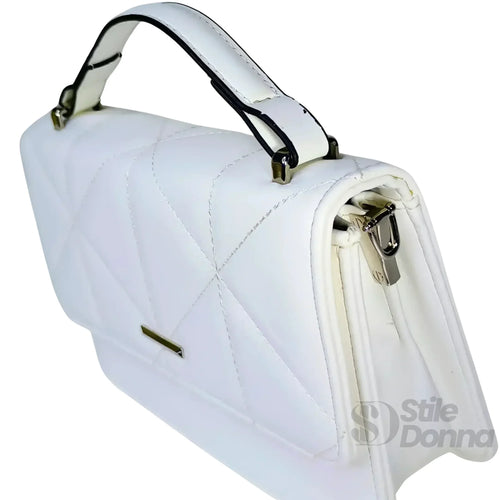 borsa-portatile-da-donna-in-pelle-bianca-dal-design-elegante-a-mano-887 - Stile Donna Bags