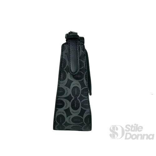 Borsa Saddle Charro Ecopelle Con Tracolla | Prospettiva indossata | ecopelle | Nero