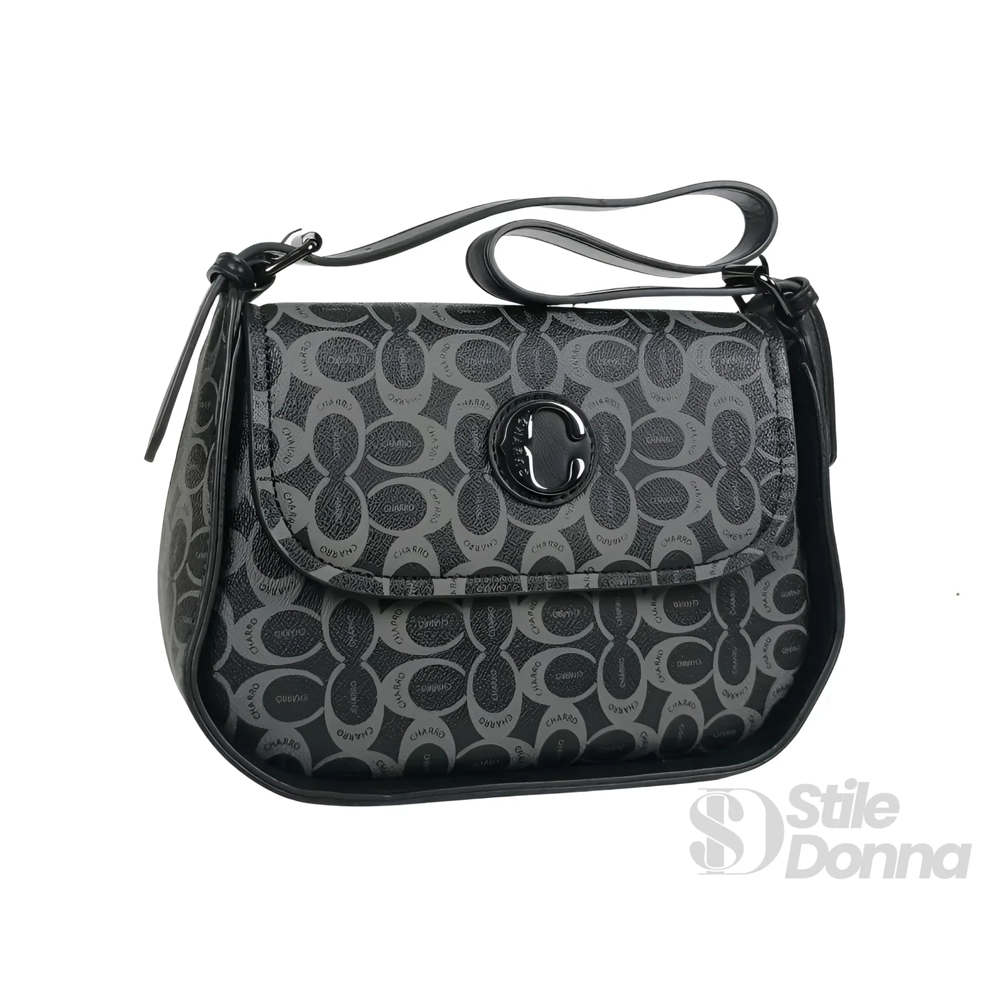 Borsa Saddle Charro Ecopelle Con Tracolla | Dettaglio esterno | ecopelle | Nero