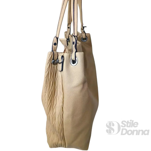 MS Shopper Borsa da Donna in Ecopelle Ampia Con Fodera in… | Vista posteriore | ecopelle