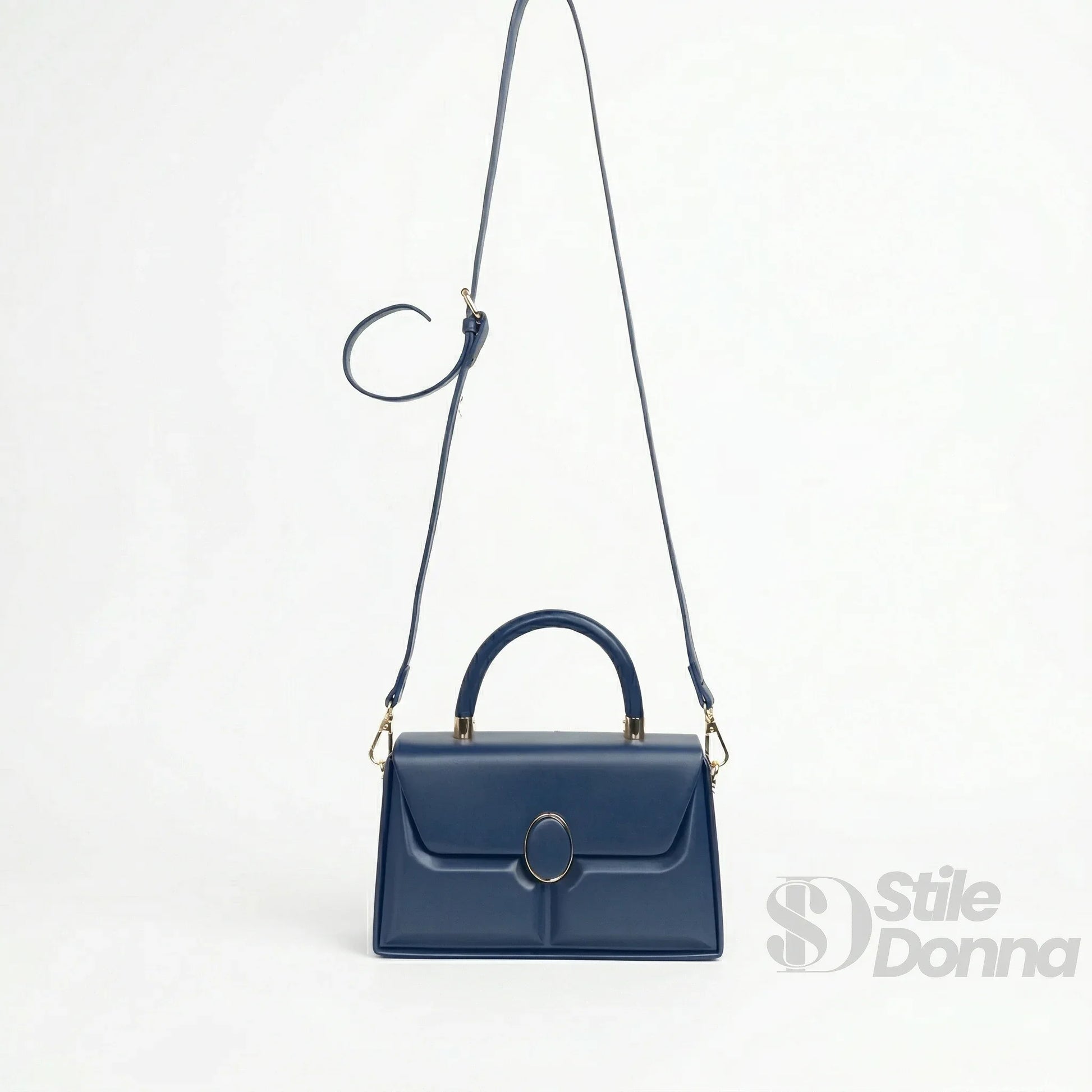borsa-strutturata-classica-con-hardware-oro-a-mano-blu_202603281414 - Stile Donna Bags