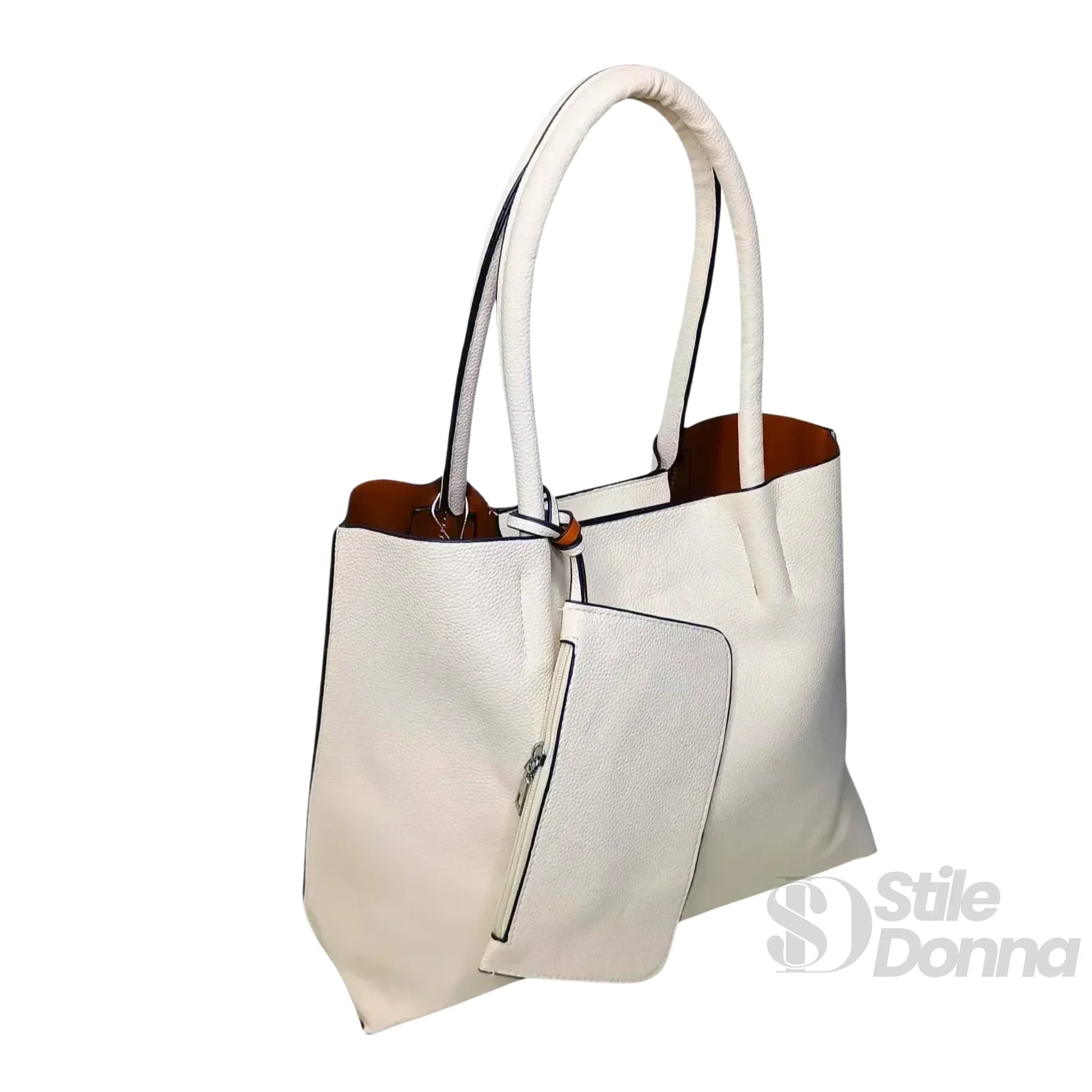 borsa-tote-in-pelle-sintetica-con-a-tracolla-inclusa-mano-353 - Stile Donna Bags