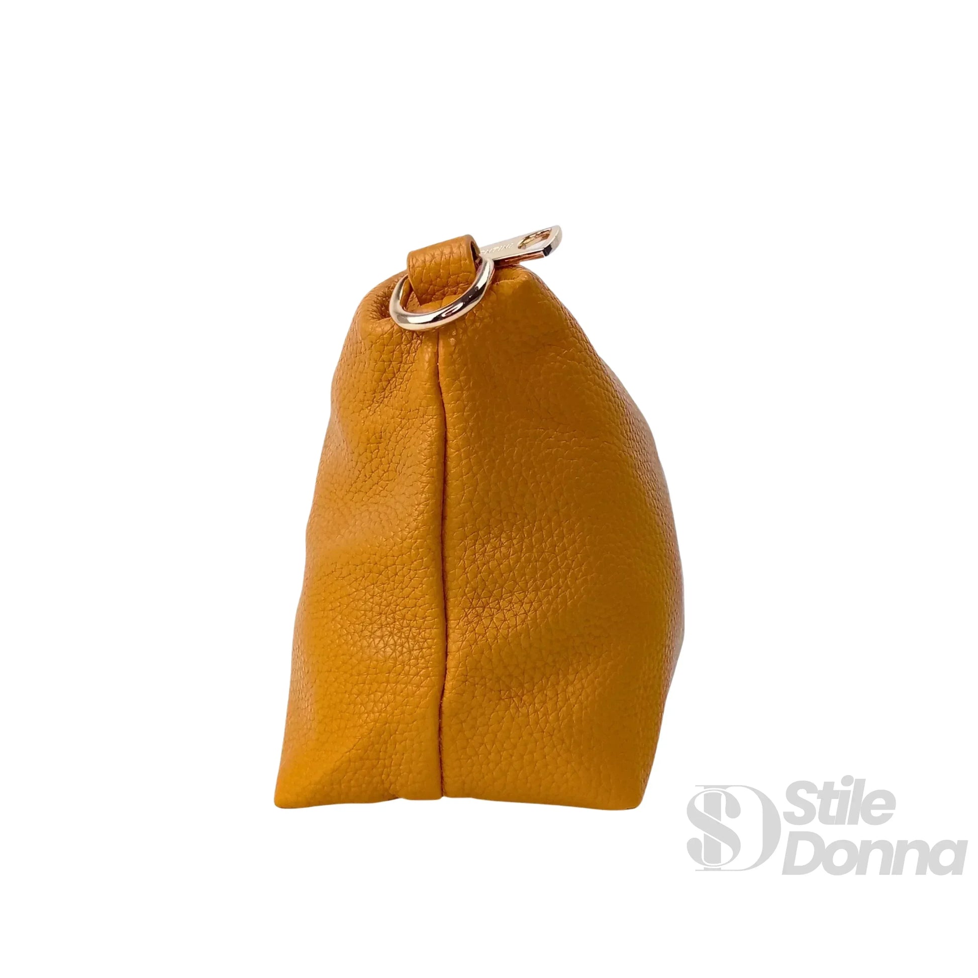 borsa-tote-valentini-sibi-in-pelle-giallo-senape-a-mano-portachiavi-732 - Stile Donna Bags