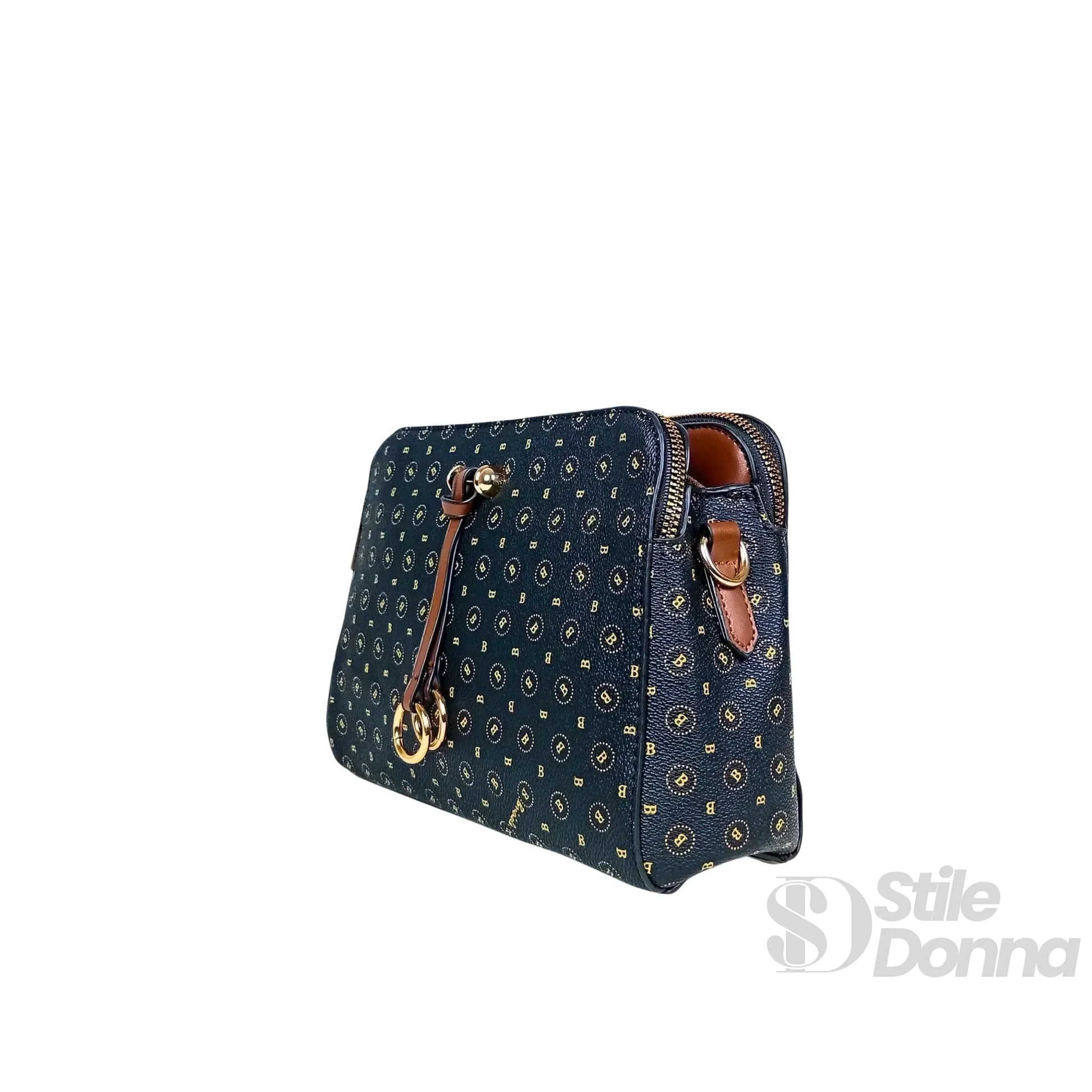 briciole-borsa-a-tracolla-da-donna-con-monogramma-mano-blu-619 - Stile Donna Bags