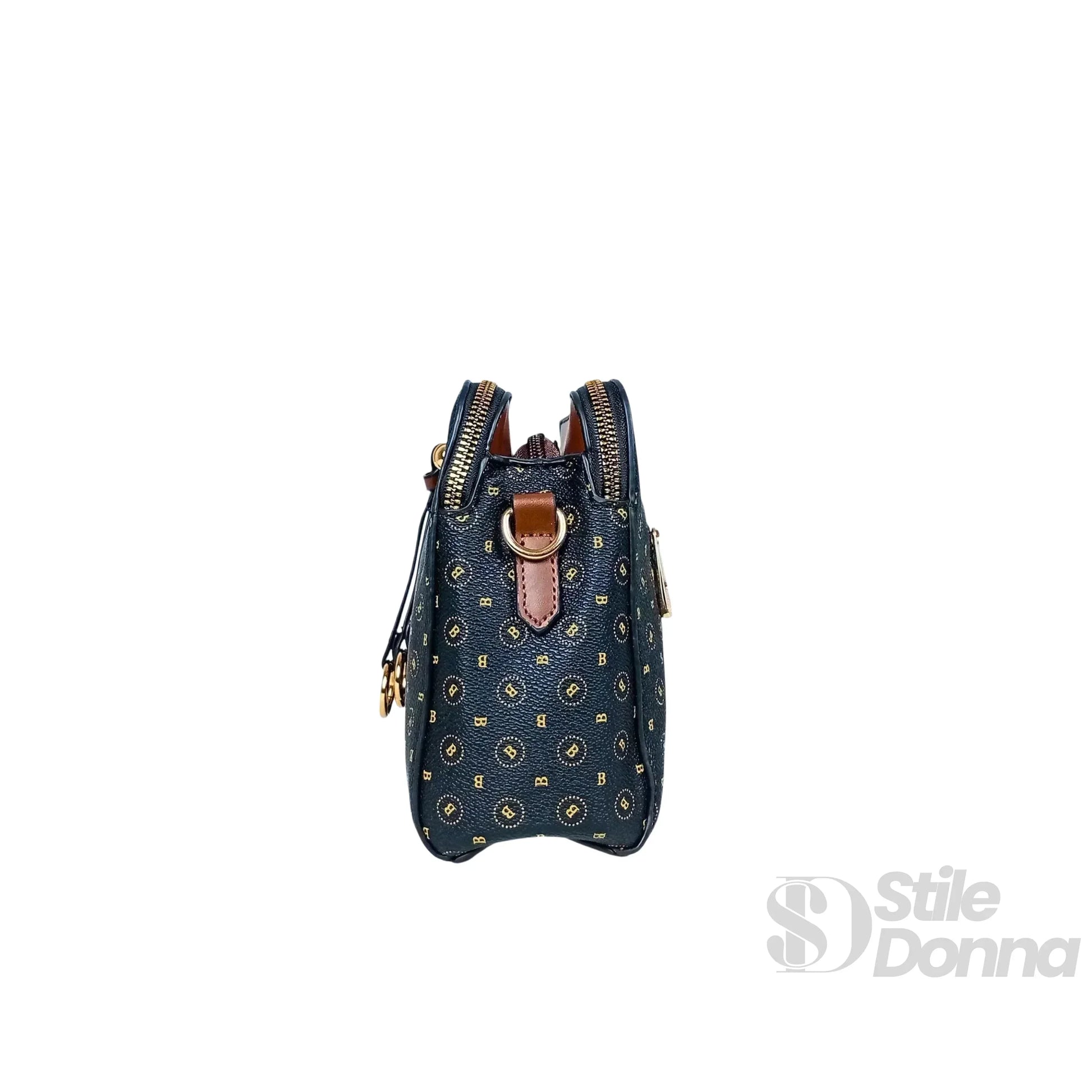 briciole-borsa-a-tracolla-da-donna-con-monogramma-mano-blu-scuro-703 - Stile Donna Bags