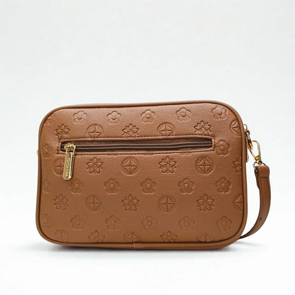 Brown Leather Crossbody Bag - MS-3751 - Stile Donna Bags