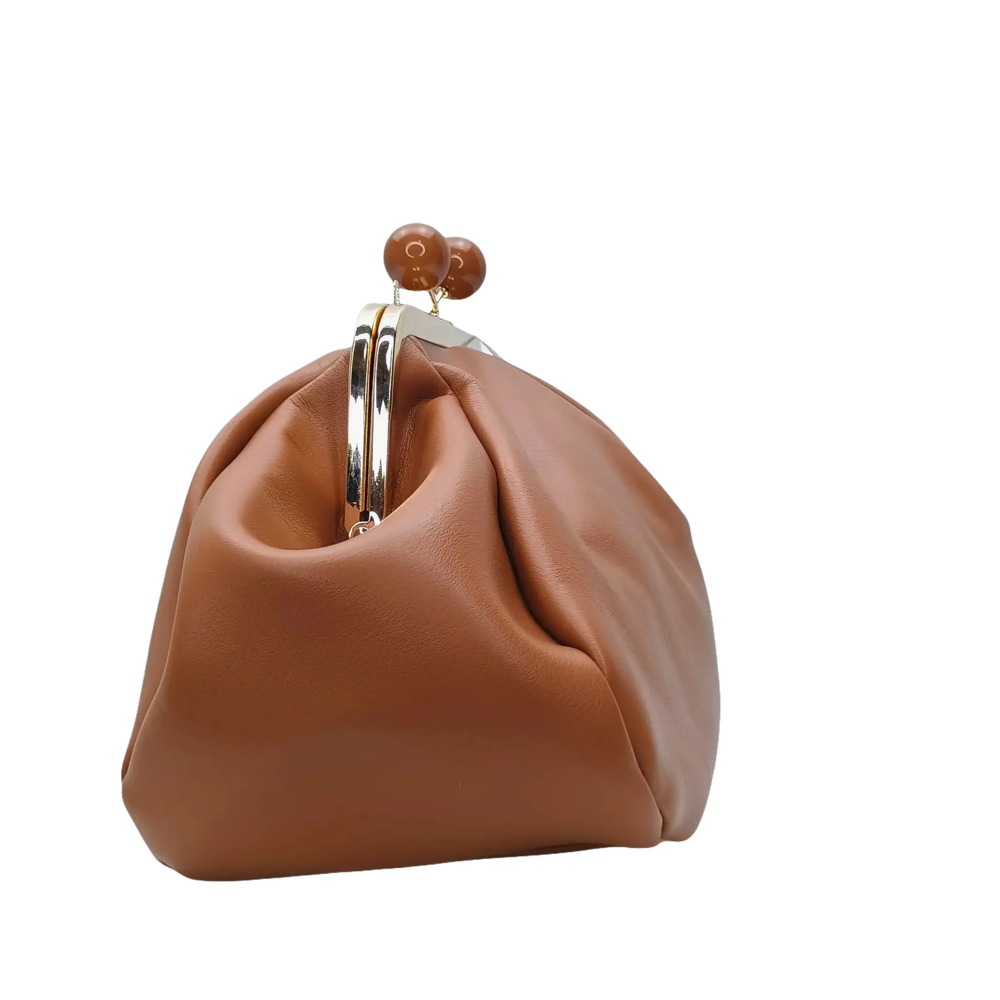 Brown Leather Clutch Bag - MS-4379 - Stile Donna Bags